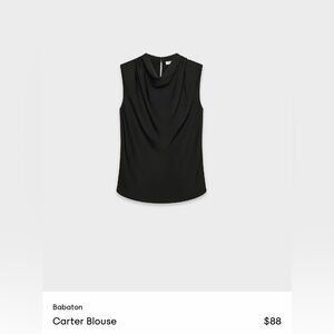 NWOT Babaton Black Carter Blouse